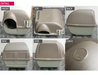 Ansichten der Omega Pak Katzentoilette